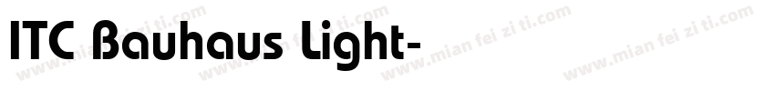 ITC Bauhaus Light字体转换